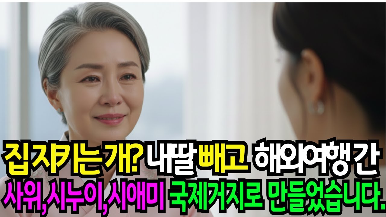 집 지키는 개 취급하며 내 딸만 빼고 해외여행 간 사돈 식구들, 공항 도착 직후 국제거지로 만들고 복수했습니다....오디오북 ㅣ 사연라디오 ㅣ 노후사연 ㅣ