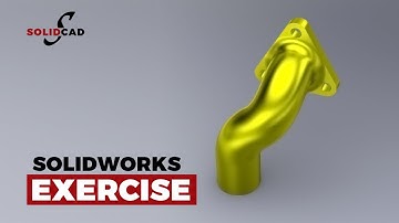 How to make Bend Pipe in SolidWorks using Project Curve | Solidworks Tutorial | SolidCad