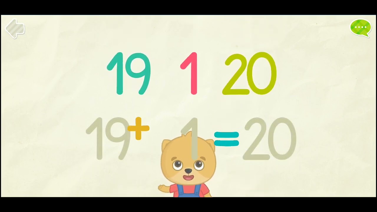 number twenty kids learning game video - YouTube