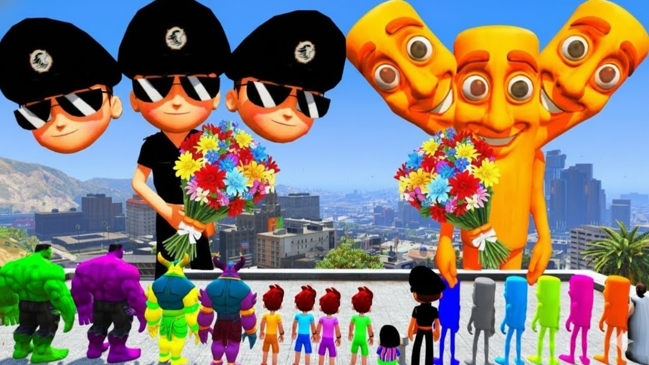 Giant Tung Tung Sahur Little Singham In Gta 5 | Little Singham Save Kicko