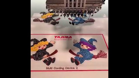 Tajima 6 Cording Embroidery Machine || Cutting Device || Multi Cording Device