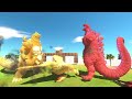 Red Team Godzilla 2014 Vs Yellow Team Ultima Godzilla - Animal Revolt Battle Simulator - ARBS !! 