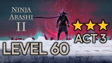 Ninja Arashi 2 Act 3 Level 60 Full Gameplay (3 Stars)