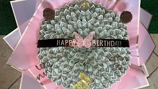 Watch me make a $100 money bouquet step by step