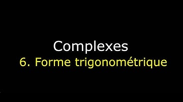 ts complexes 6 forme trigonométrique