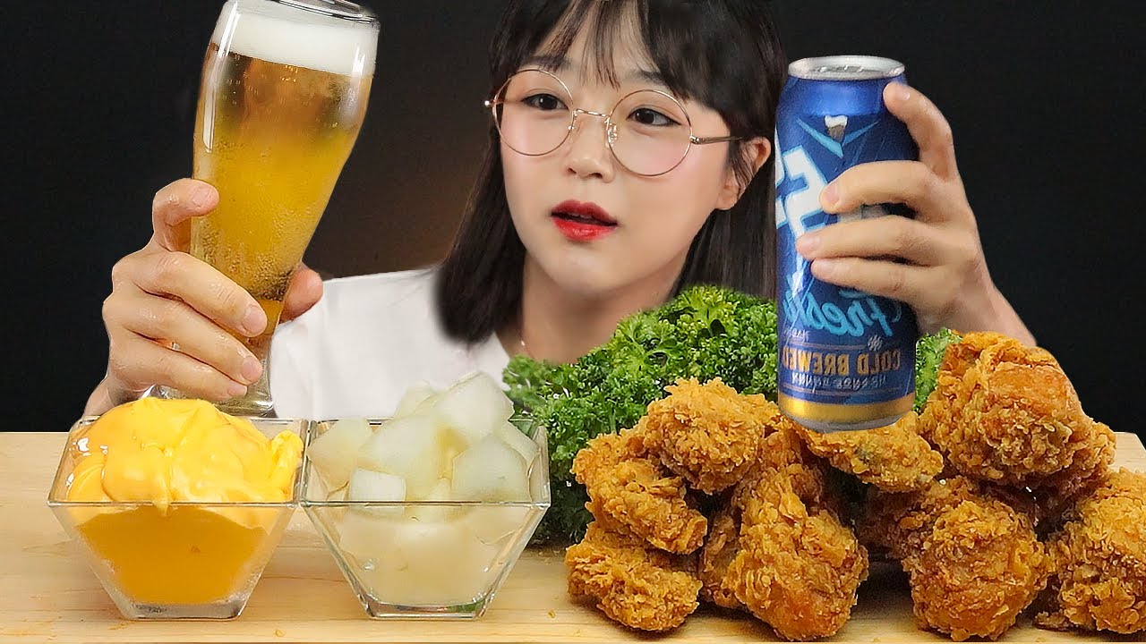 АСМР ЕДА Хрустящая курица🍗 Пиво🍺 | MUKBANG