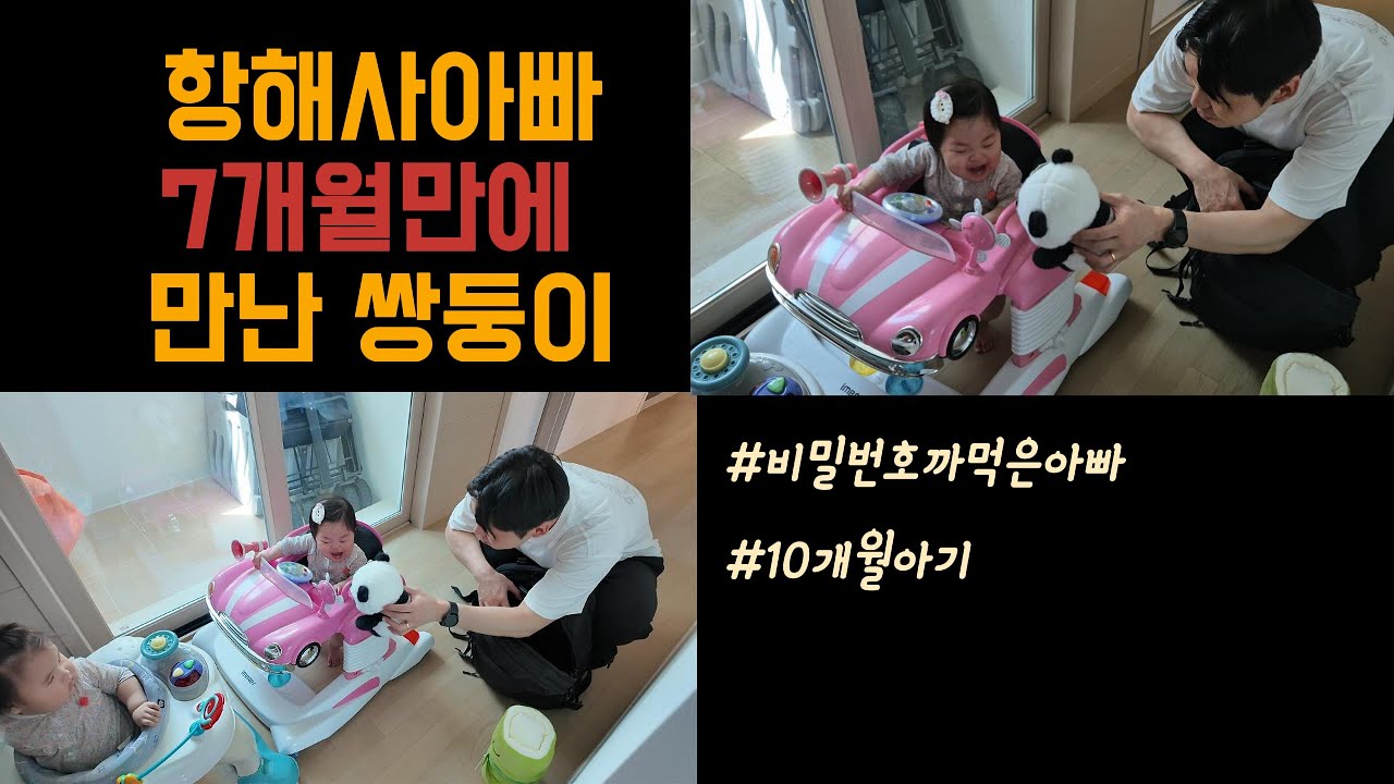 항해사 아빠가 7개월만에 만난 쌍둥이｜비밀번호 잊어버린 남편｜10개월아기