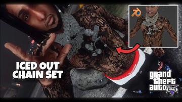 Making High Quality Iced Out Chain Set In GTA 5 RP (FiveM) | Blender 3D Chain Modeling