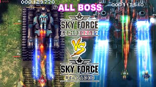 Sky Force Anniversary Vs Sky Force Reloaded All The Same Bosses Gameplay screenshot 4