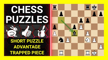 Chess Puzzles to Practice. Themes: Short puzzle, Advantage, Trapped piece. Learn Chess