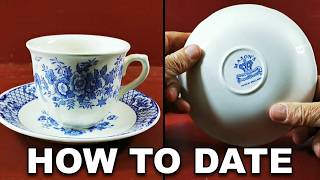 Vintage Masons Ironstone Blue White Stratford China Teacup Saucer