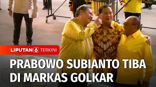 Tiba di Markas Golkar, Prabowo Subianto Dapat Kejutan Kuda | Liputan 6