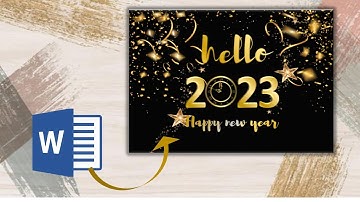 New Year 2023 Design in Ms Word| New Year  Card Design in Ms Word|FREE TEMPLATE|NEW YEAR 2023 POSTER