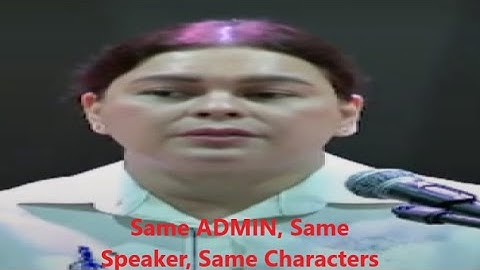 Same ADMIN, Same Speaker, Same Characters