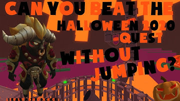 Can you beat the Halloween 2020 Quest without jumping? Roblox R2DA