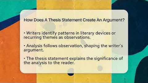 How Does A Thesis Statement Create An Argument? - The Prose Path