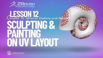 How to Sculpt and Paint on UV Layout in Zbrush? | Lesson 12 | Chapter 12 | Zbrush 2021.5 Full Course