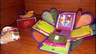 Explosion box / Exploding box / Love proposal Gift / Falling card / Handmade box