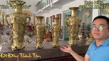 Cặp lục bình bằng đồng tích "Nho Sóc" tuyệt đẹp - LH 0397722670