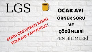LGS OCAK AYI ÖRNEK SORU VE ÇÖZÜMLERİ/LGS FEN