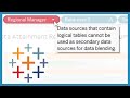 How to Solve 'Data Sources with Logical Tables' Error | Tableau Troubleshooting