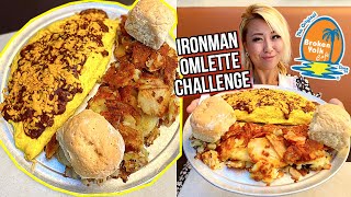 Ironman Omelette Challenge at Broken Yolk Cafe ORIGINAL LOCATION in San Diego, CA #RainaisCrazy