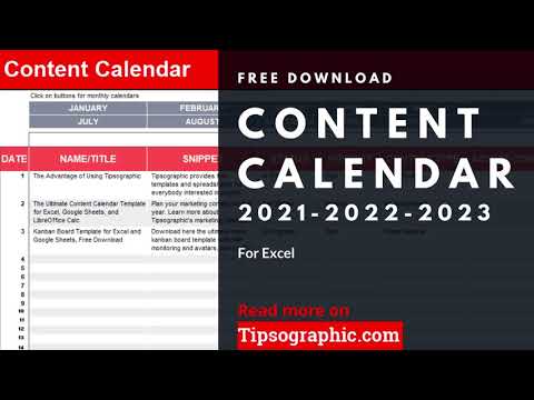 2021 Content Calendar