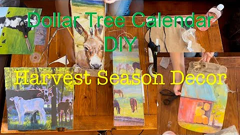 Dollar Tree 2022 Calendar DIYs- Harvest Crafting Begins! 🍁🌻🐴
