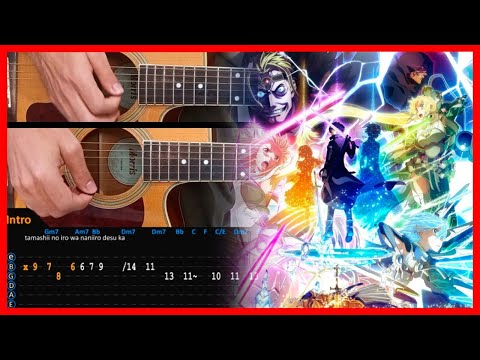 Sword Art Online Alicization War Of Underworld Part 2 OP ANIMA Acoustic Guitar Lesson Tutorial