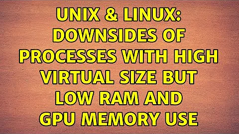 Unix & Linux: Downsides of processes with high virtual size but low RAM and GPU memory use