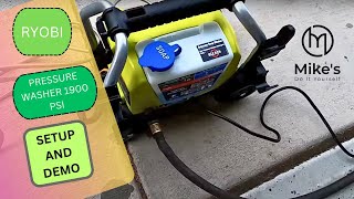 Ryobi Pressure Washer 1900 PSI Setup and Demo