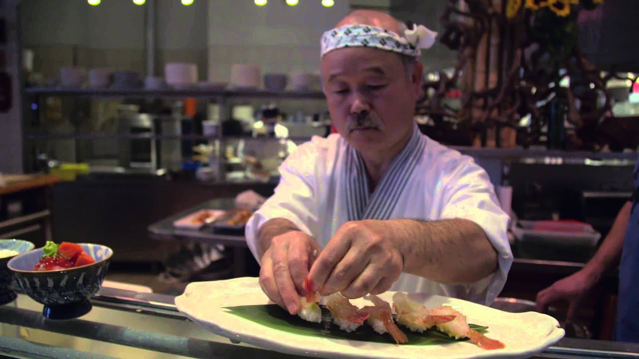 Tojo Makes Spot Prawn Sushi