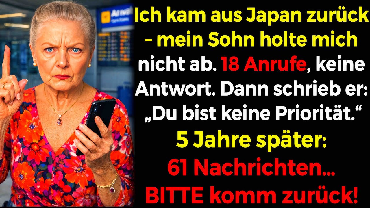 18 Anrufe. 18 Mal geklingelt. Niemand hat abgehoben. Ich saß auf einer kalten Bank am Frankfurter Flughafen, 61 Jahre alt, mein Koffer schwerer als mein gebrochenes Herz. Mein Sohn hatte mich nach...