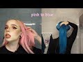 Hair Transformation! | Pastel Pink to Electric Blue