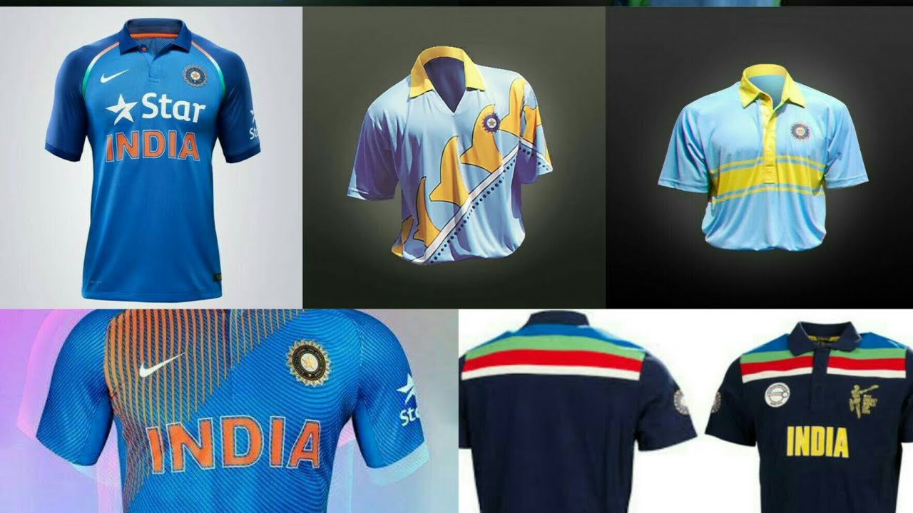 indian cricket jersey over the years