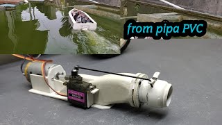 i made a rc boat engine. from PVC pipe material.