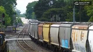 TrainVideo Of A SCREEN View With A CSX ???? WB Train On The Fostoria Ohio, USA Area By Gabriel