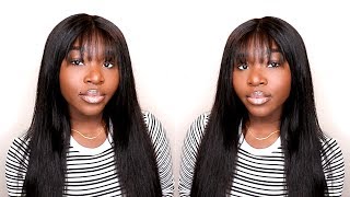 HOW TO CUT FRINGE BANGS ON CLOSURE WIG 2-in-1 Hair and makeup | Beauty Forever
