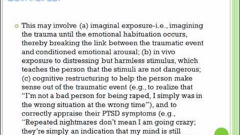 Debriefing after a trauma