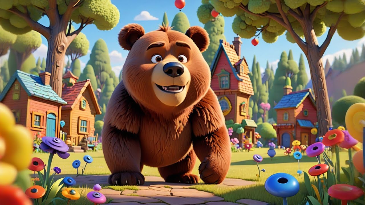 Bear Built a Button House 🧸🔘🏠 | Fun Kids’ Song | Learn Animals and Objects