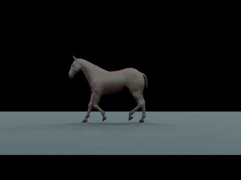 Horse walk cycle in blender 2.8 eevee