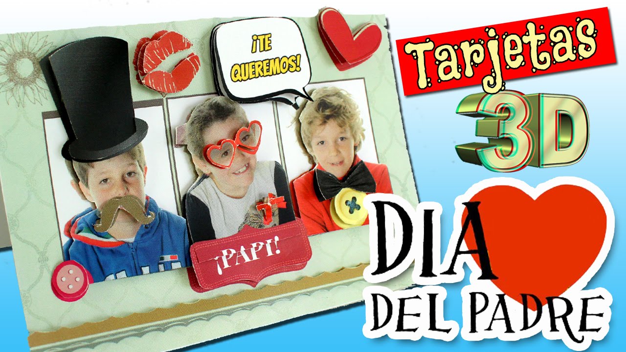 TARJETAS 3D para el DIA DEL PADRE * Ideas FÁCILES para REGALAR - YouTube