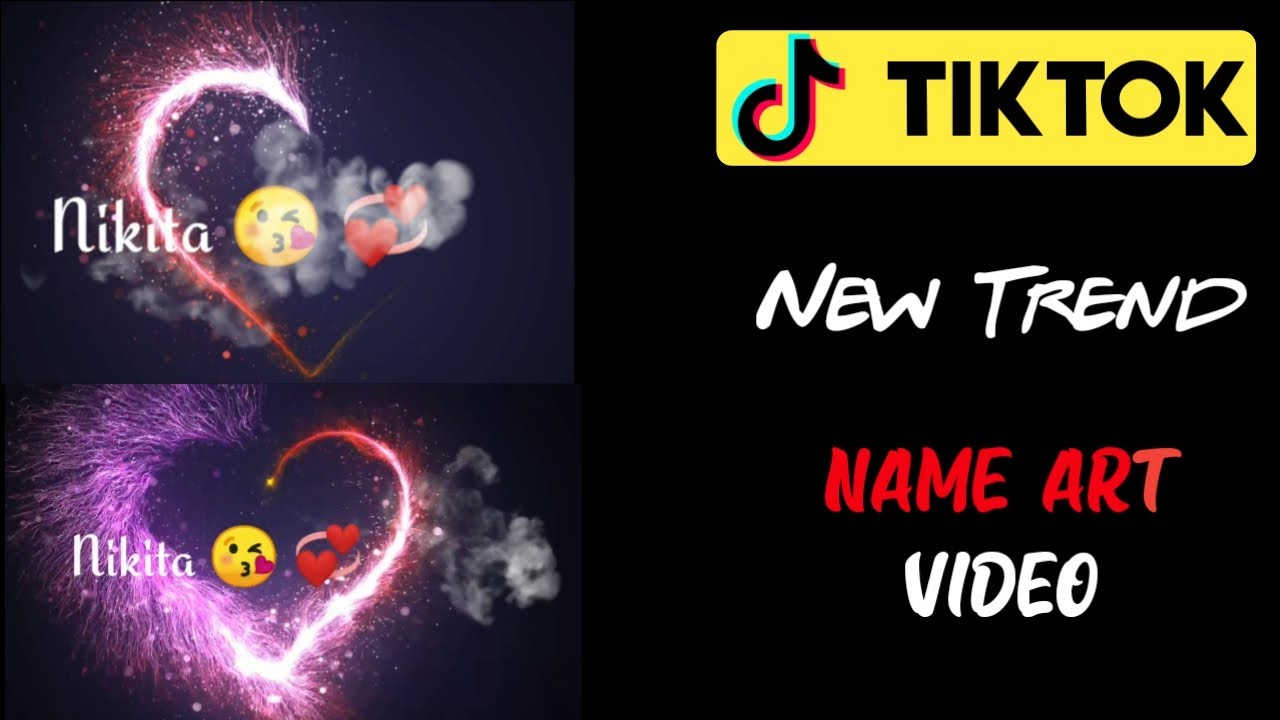 Tiktok new trend | Tiktok Name art editing Video | Smoke Name art video editing