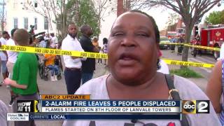 Firefighters respond to 2-alarm fire, 5 residents displaced