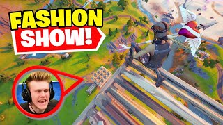 Skybasing Over Fortnite FASHION SHOWS and We Got GRIEFED...
