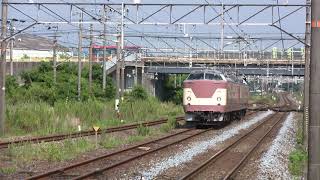 クモヤ443系検測車~山陽本線小野田(at Onoda, Yamaguchi, San-yo line)