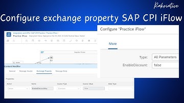 Configure exchange property in SAP CPI iFlow #sap #cpi
