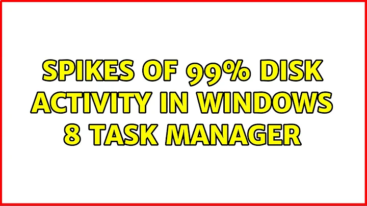 Spikes of 99% disk activity in Windows 8 Task Manager