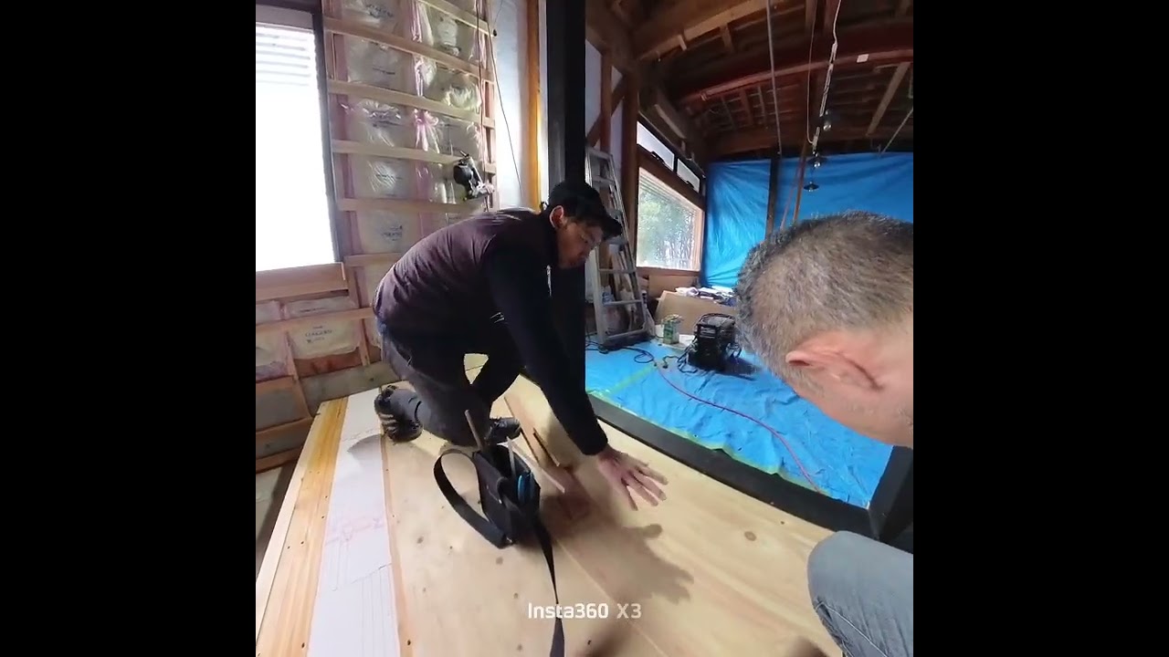 Setting the step on the floor with wood-burning stove 270228