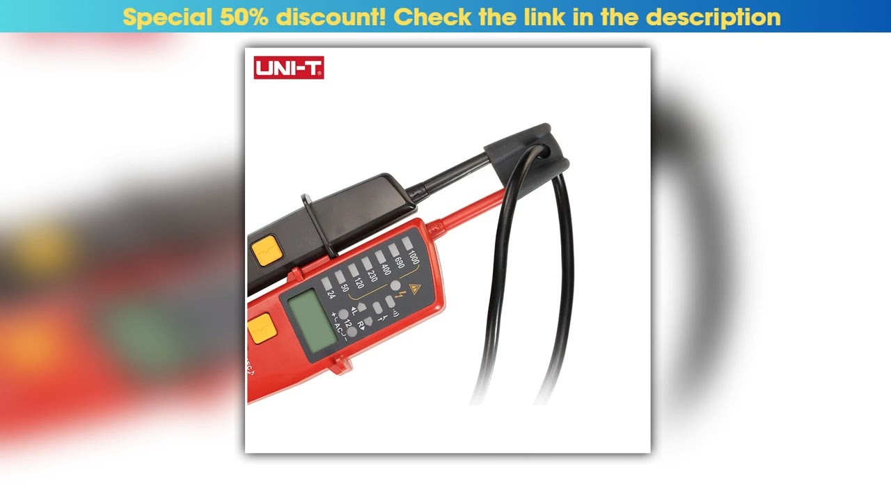 UNIT 1000V AC DC Digital Voltmeter Continuity Tester Phase Sequence Test Voltage Indicator